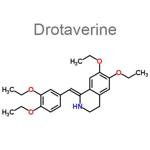 Структурная формула Дротаверин + Кодеин + Парацетамол