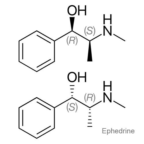Структурная формула Эфедрин
