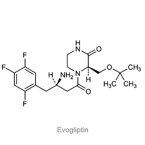 Структурная формула Эвоглиптин