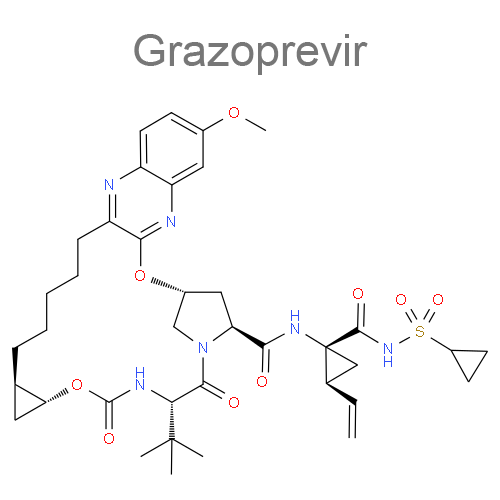 Структурная формула 2 Элбасвир + Гразопревир