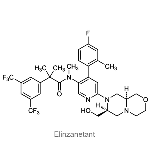 Структурная формула Элинзанетант