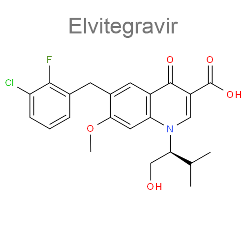 Структурная формула Элвитегравир + Кобицистат + Эмтрицитабин + Тенофовира алафенамид