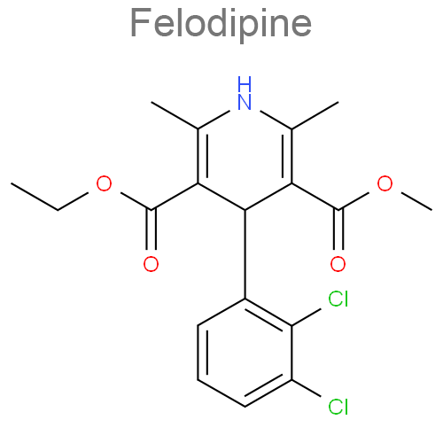 Структурная формула 2 Эналаприл + Фелодипин