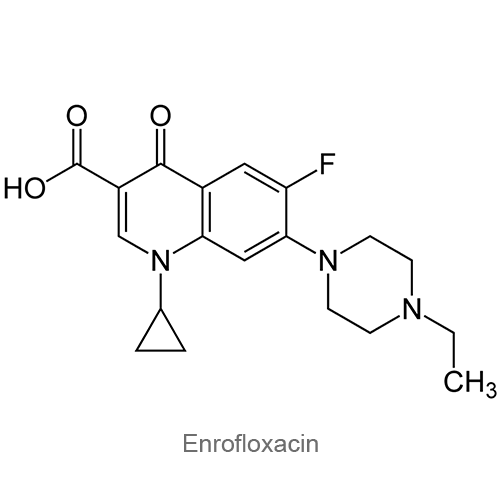 Структурная формула Энрофлоксацин