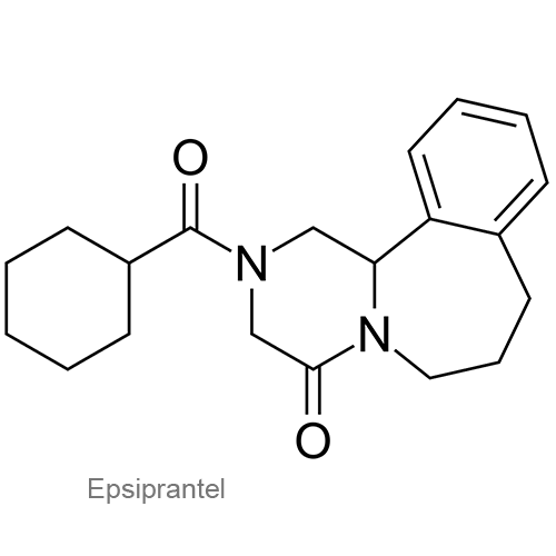Структурная формула Эпсипрантел