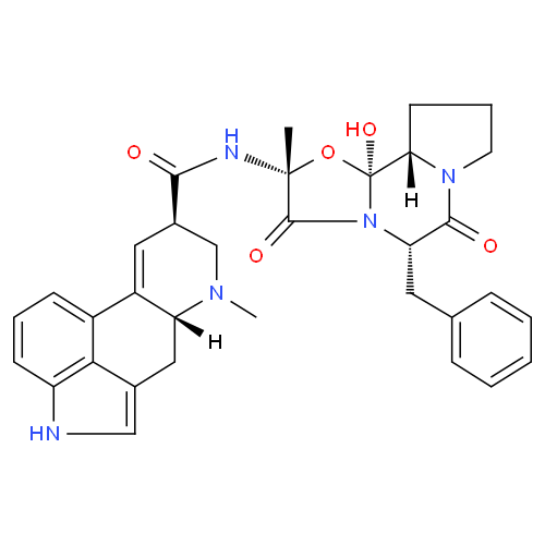 Структурная формула Эрготамин