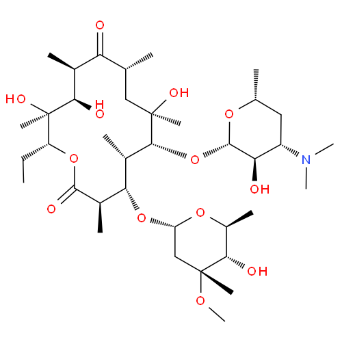 Эритромицин структурная формула