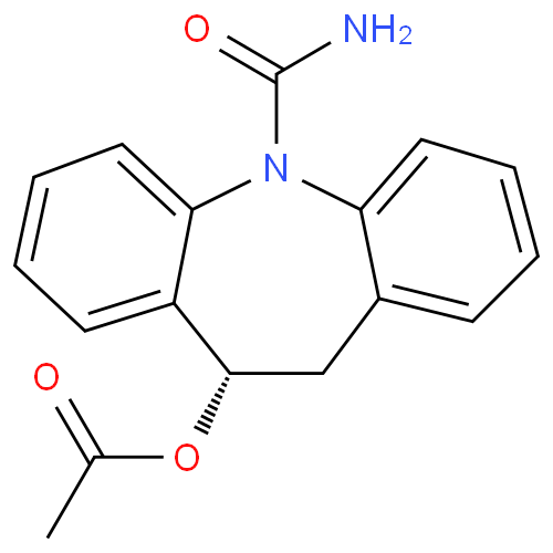Структурная формула Эсликарбазепина ацетат