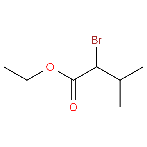 Структурная формула Этил альфа-бромоизовалерат