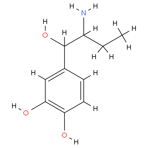 Структурная формула Этилнорадреналин