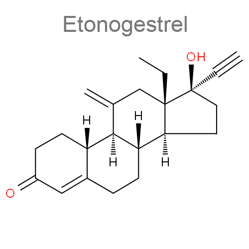 Структурная формула 2 Этинилэстрадиол + Этоногестрел
