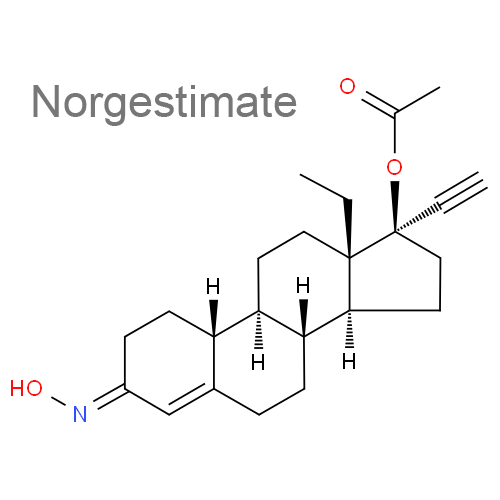 Структурная формула 2 Этинилэстрадиол + Норгестимат