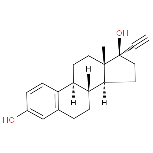 Структурная формула Этинилэстрадиол