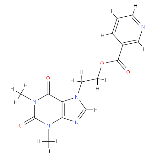 Этофиллина никотинат структурная формула