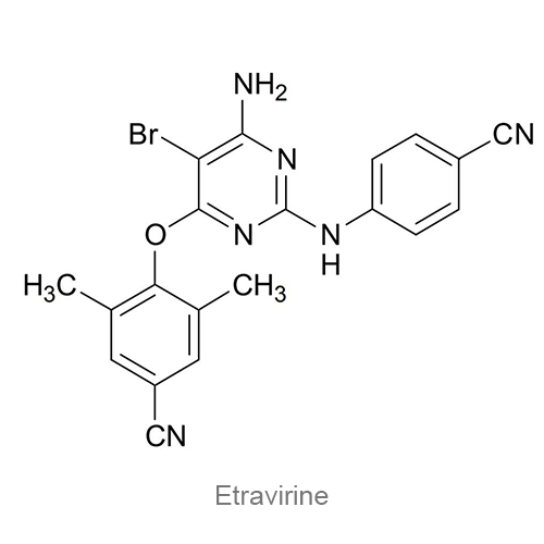 Структурная формула Этравирин