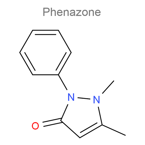 Феназон + Бензокаин структурная формула