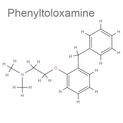 Фенилтолоксамин + Фенилпропаноламин + Мепирамин + Фенирамин структурная формула