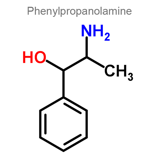 Структурная формула 2 Фенирамин + Фенилпропаноламин + Мепирамин