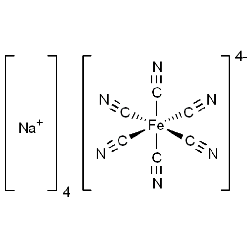 Ферроцианид натрия структурная формула