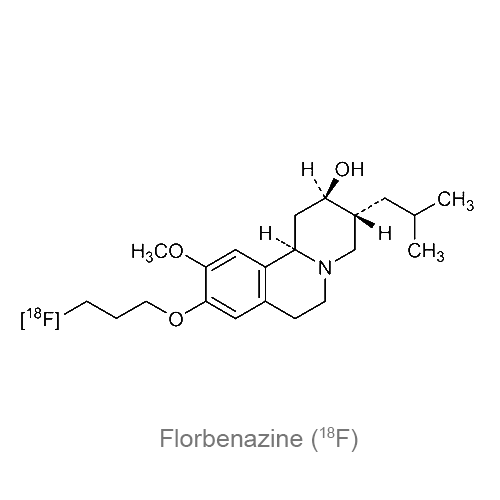 Флорбеназин (<sup>18</sup>F) структурная формула
