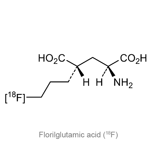 Флорилглутамовая кислота (<sup>18</sup>F) структурная формула