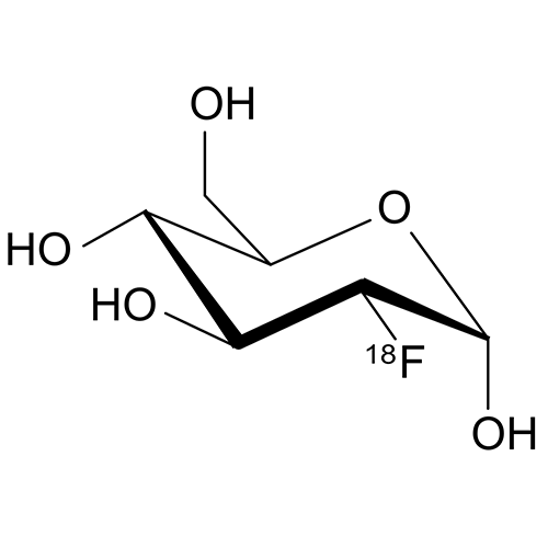Флудезоксиглюкоза [<sup>18</sup>F] структурная формула