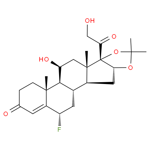 Структурная формула Флудроксикортид