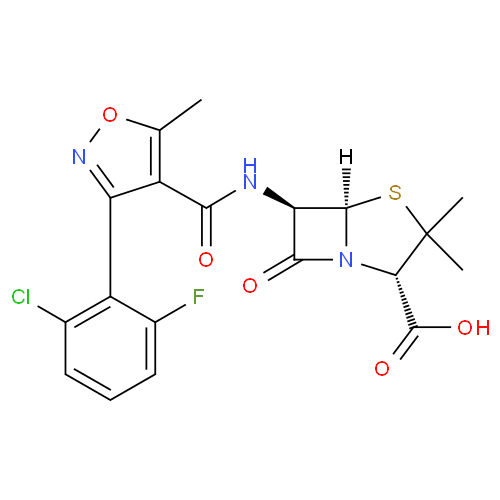 Флуклоксациллин структурная формула