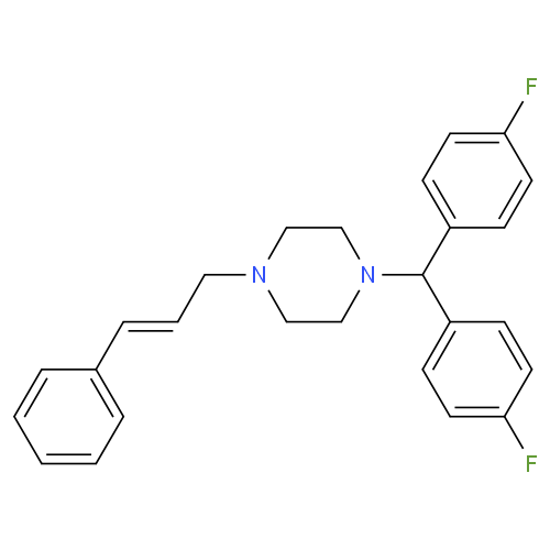 Структурная формула Флунаризин