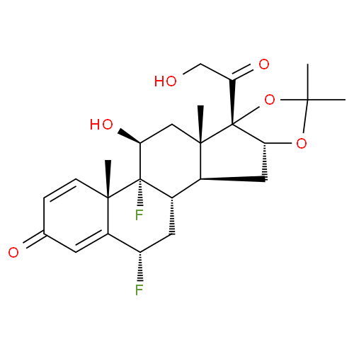 Структурная формула Флуоцинолона ацетонид