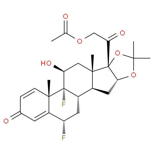 Структурная формула Флуоцинонид