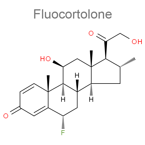 Структурная формула Флуокортолон + Лидокаин