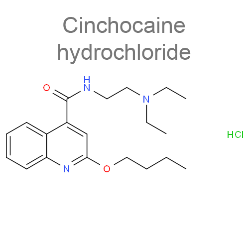 Структурная формула 3 Флуокортолона гексонат + Флуокортолона пивалат + Цинхокаина гидрохлорид