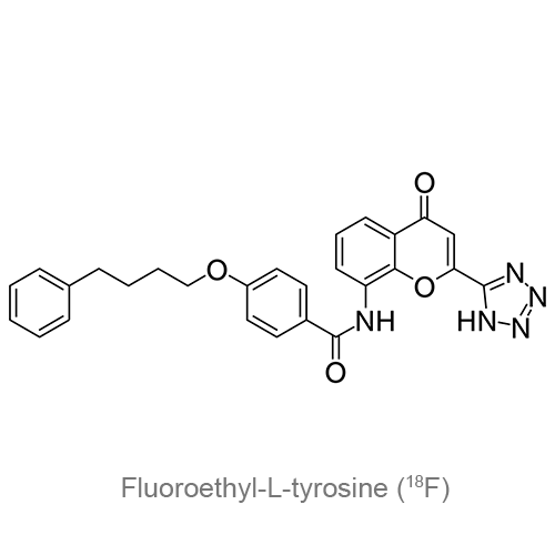 Фторэтил-L-тирозин (<sup>18</sup>F) структурная формула