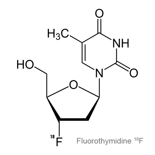Фтортимидин (<sup>18</sup>F) структурная формула