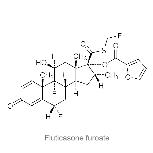 Структурная формула Флутиказона фуроат