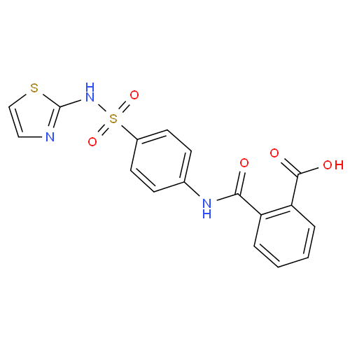 Структурная формула Фталилсульфатиазол