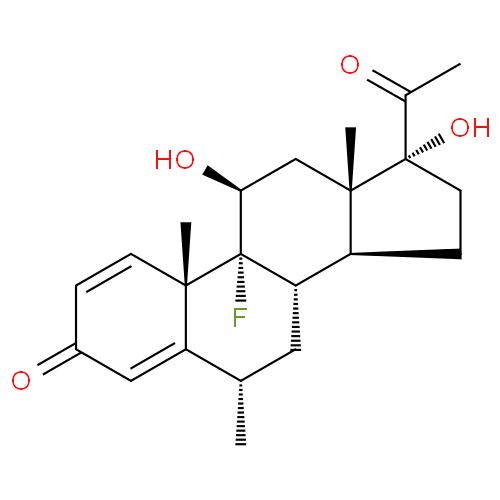 Структурная формула Фторметолон
