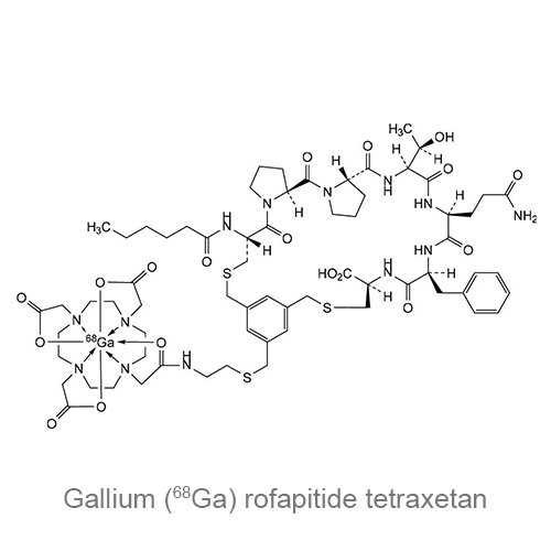 Галлия (<sup>68</sup>Ga) рофапитид тетраксетан структурная формула