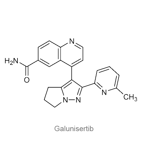 Структурная формула Галунисертиб