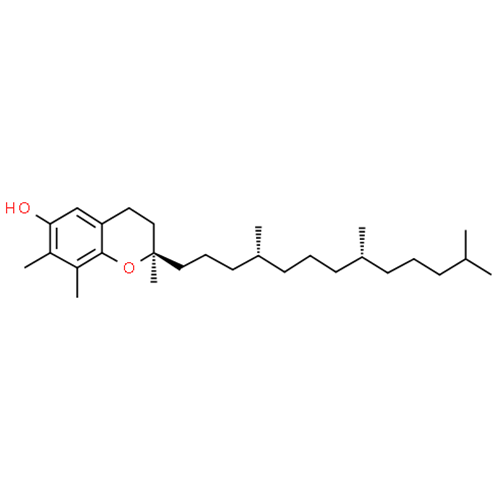 Структурная формула Гамма-токоферол