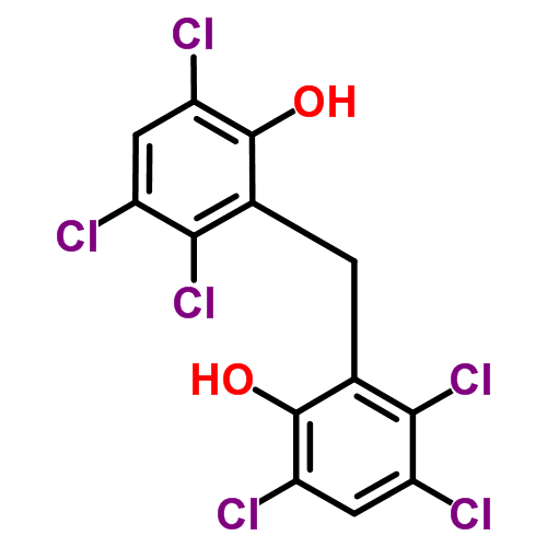Структурная формула Гексахлорофен