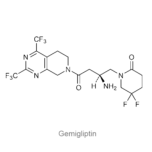 Структурная формула Гемиглиптин