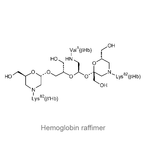 Структурная формула Гемоглобин раффимер