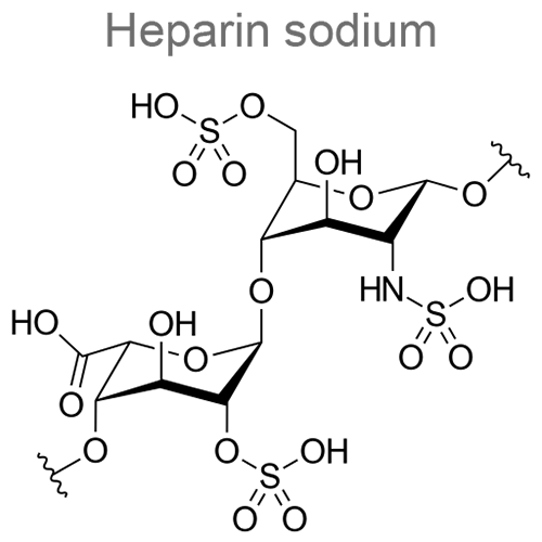 Структурная формула Гепарин натрия + Бензокаин + Бензилникотинат