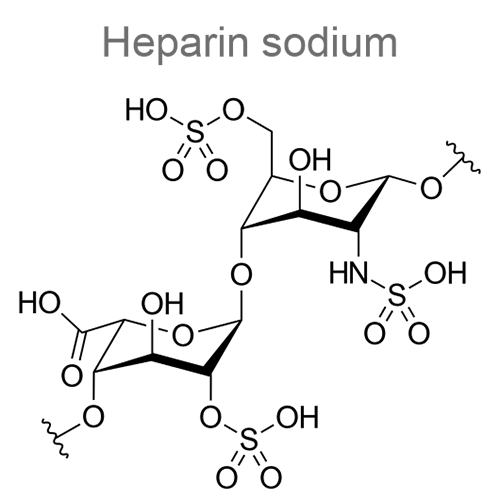 Структурная формула Гепарин натрия + Преднизолон