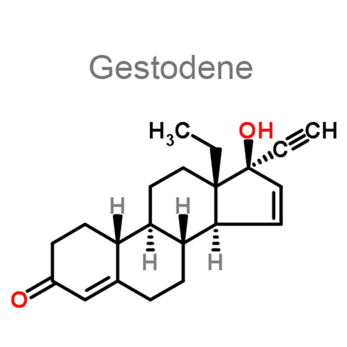Структурная формула Гестоден + Этинилэстрадиол