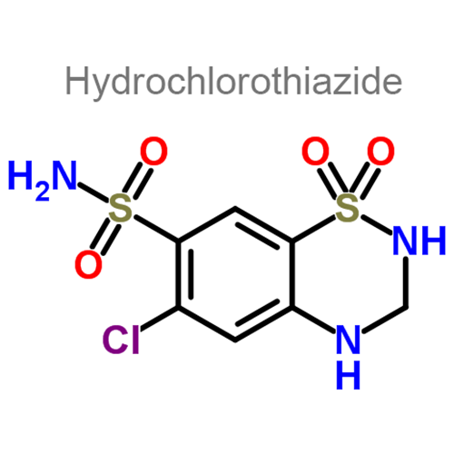 Структурная формула 2 Гидралазин + Гидрохлортиазид