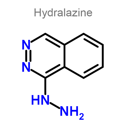 Структурная формула Гидралазин + Гидрохлортиазид + Резерпин