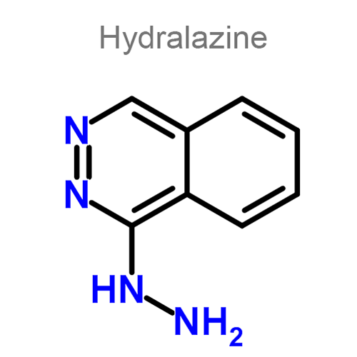 Структурная формула Гидралазин + Гидрохлортиазид